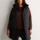 Long Hooded Faux-Fur Lined Vest