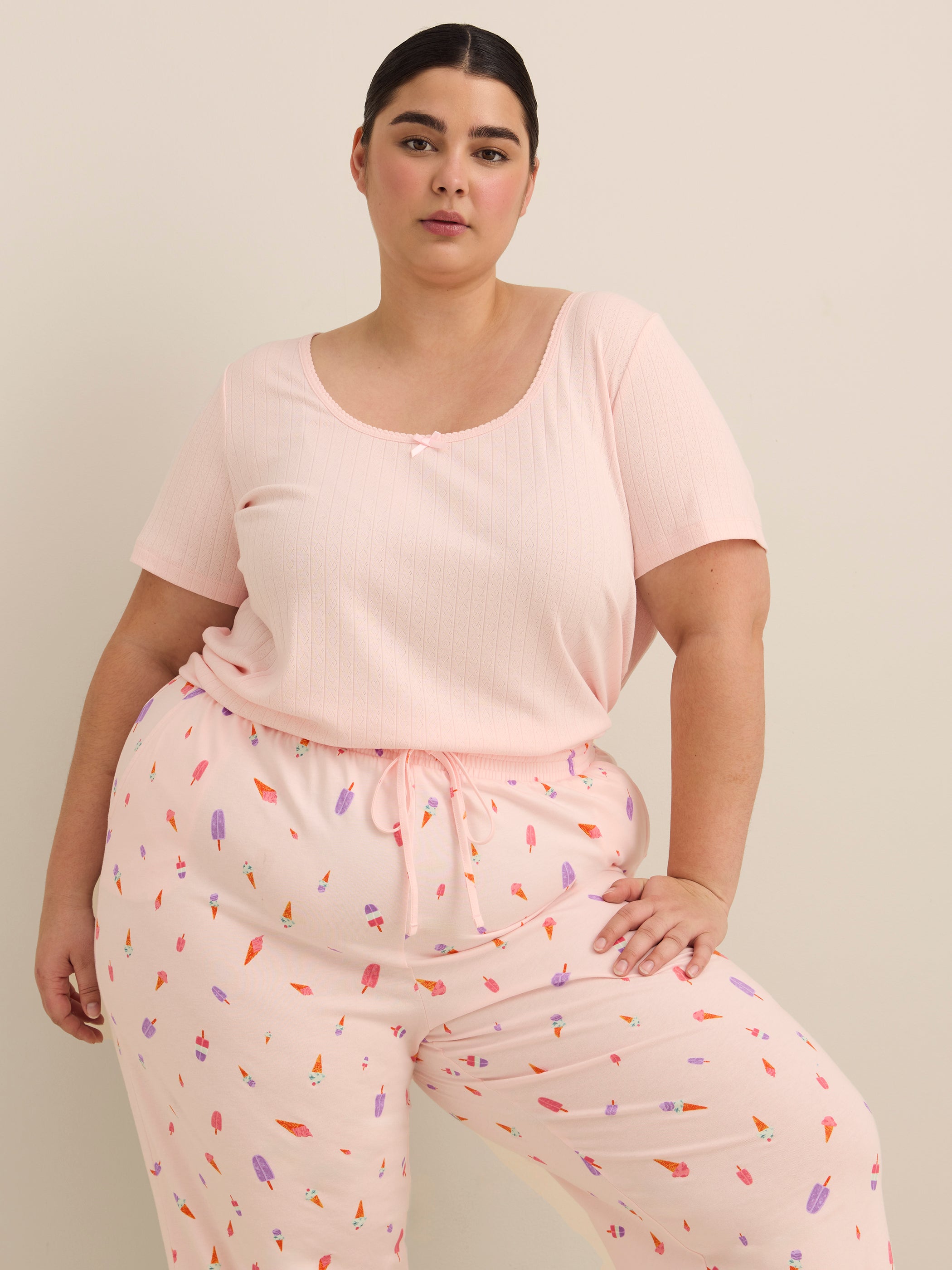 Printed Straight-Leg Pyjama Capri Pant - ti Voglio