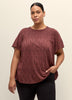 Flutter-Sleeve Knit Top with Smocked Detail