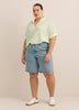 Striped Crochet Johnny Collar Polo - Active Zone