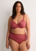 Second Skin, Red Unlined Underwire Matte Bra - tiVOGLIO
