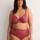Second Skin, Red Unlined Underwire Matte Bra - tiVOGLIO