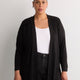 Responsible, Black Straight Tunic Cardigan