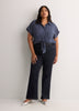 Knotted Buttoned-Down Blouse