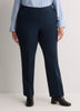 Petite, Navy Curvy Straight-Leg Savvy Pant