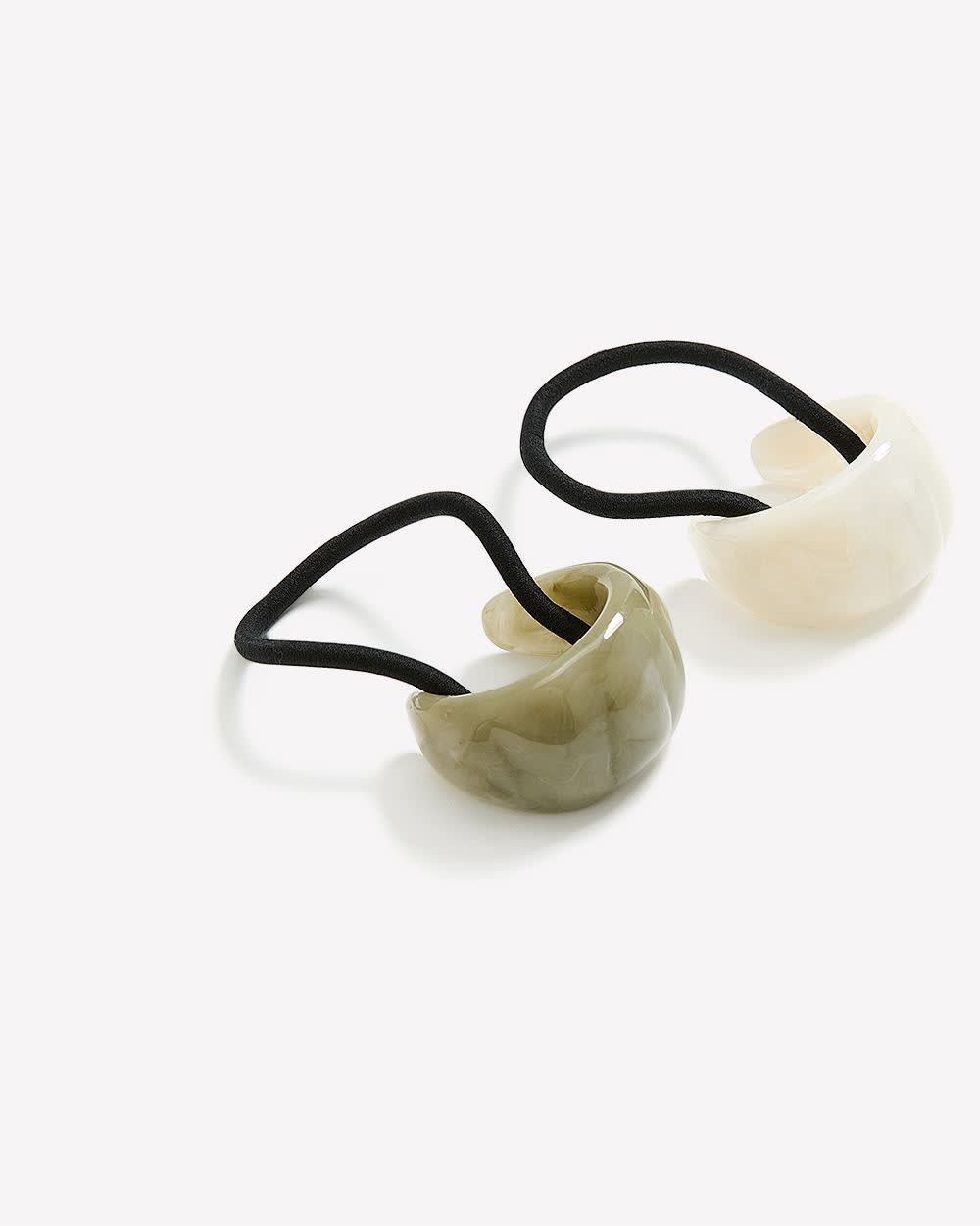 Resin Bubble Hair Ties, Set of 2