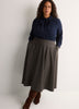 Plaid Circle Midi Skirt