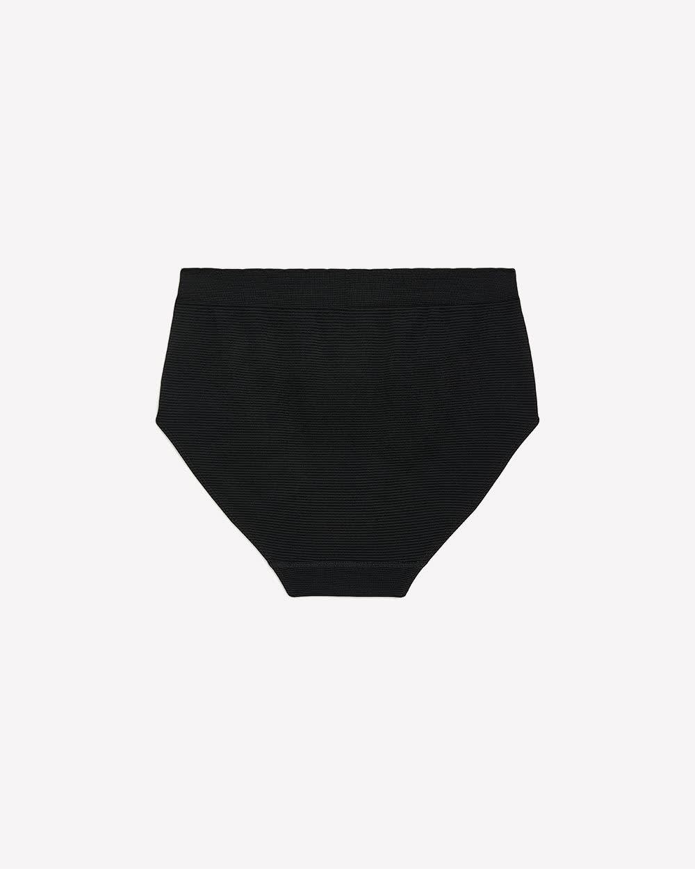 Black Striped Seamless Brief - ti Voglio