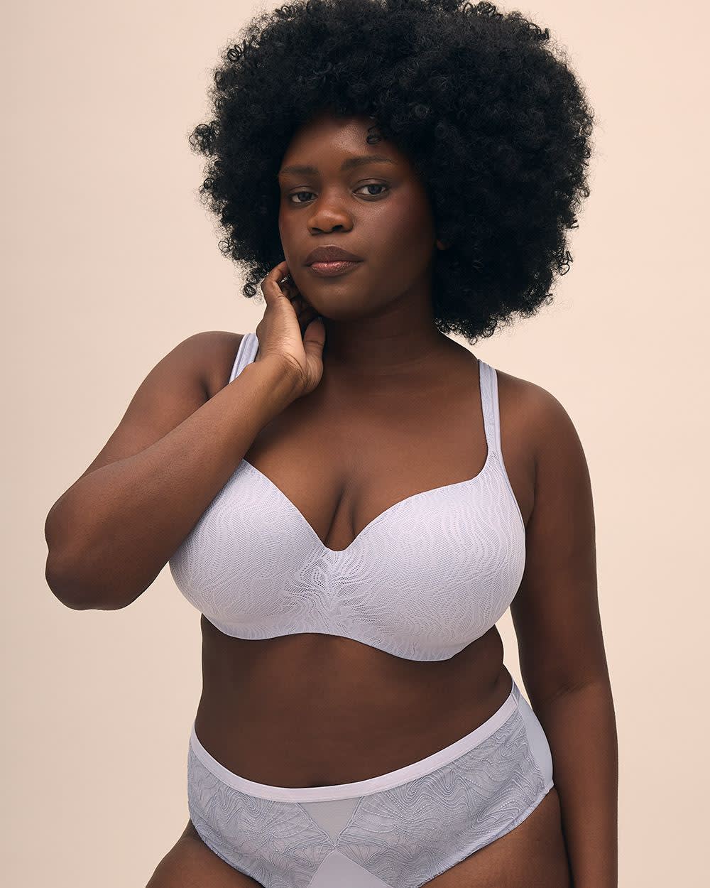 Underwire Blue Lace T-Shirt Bra - Déesse Collection