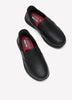 Wide Width, Black Leather Nampa Engus Slip-On Shoe - Skechers