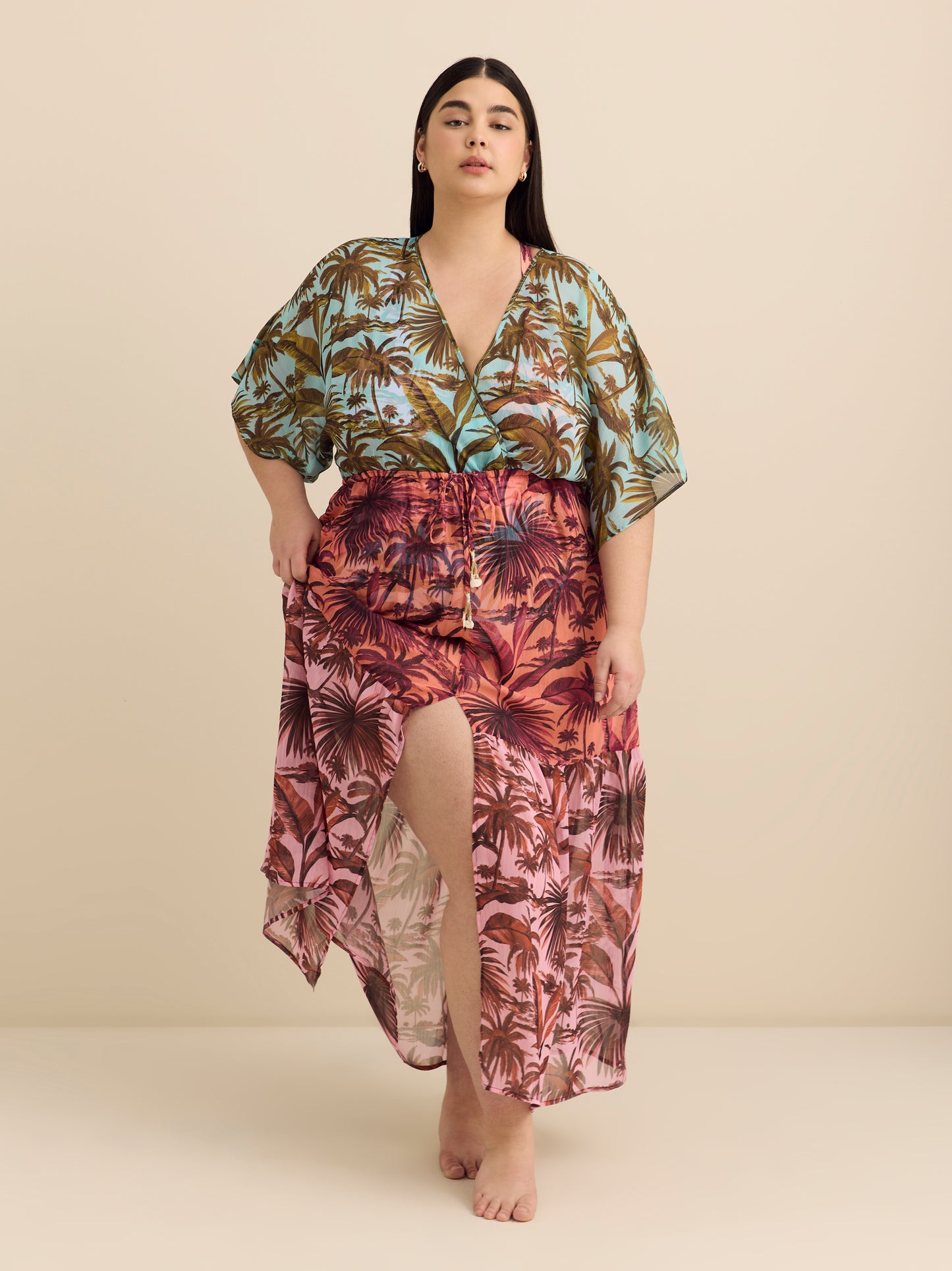 Robe cache-maillot colorée légère - Bleu Rod Beattie