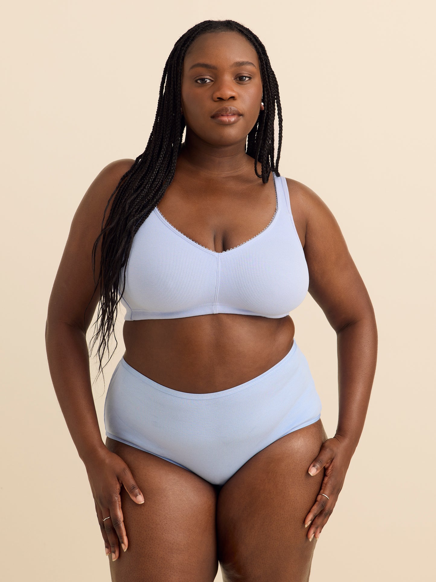 Soutien-gorge en coton sans armatures avec bordure à picots - ti Voglio