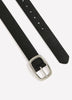 Black Leather Denim Belt
