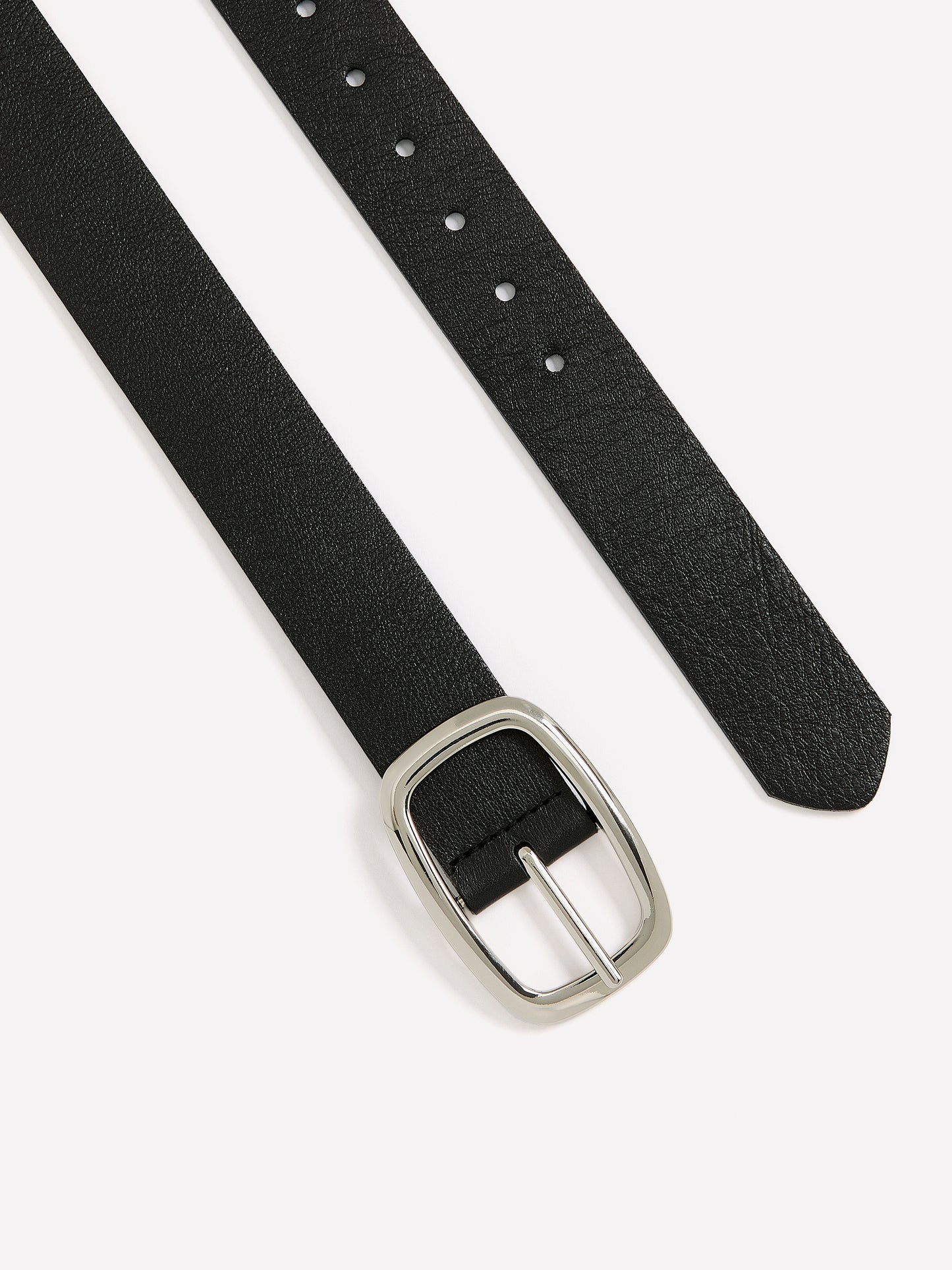 Black Leather Denim Belt