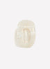White Plastic Flat Hair Claw
