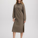 French Terry Hooded Midi Dress - Hyba