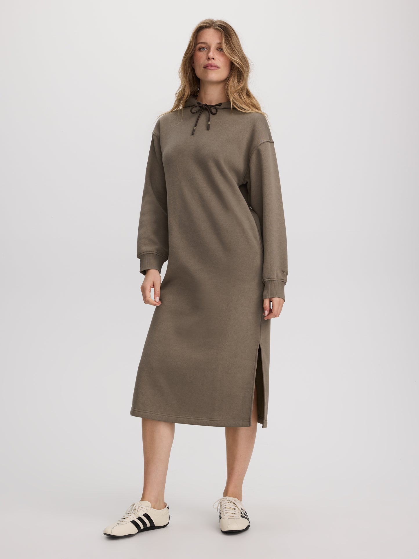 French Terry Hooded Midi Dress - Hyba