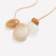Long Golden Necklace with Resin Beads