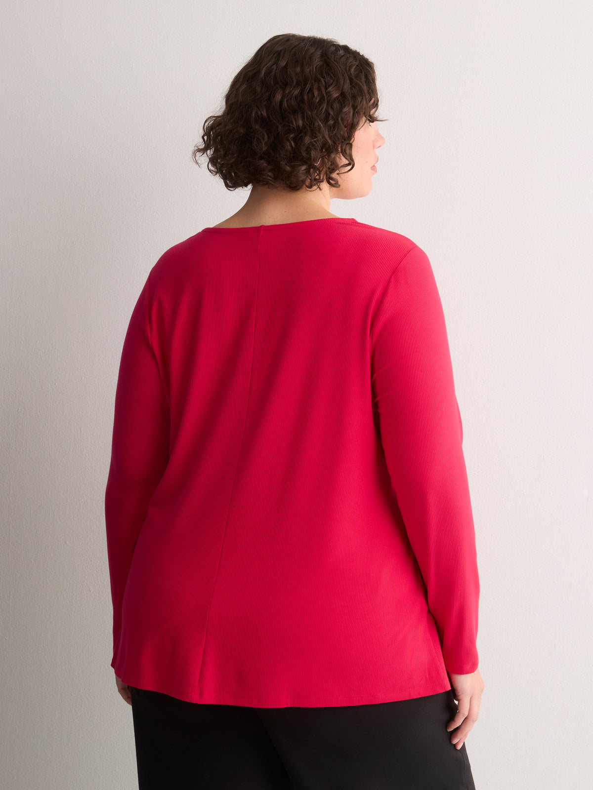 Responsible, Slight Swing Henley Rib Knit Top