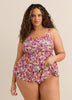 Floral Full Swing Tankini Top with Smocking Detail