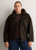 Unlined Coat with Puffer Hood