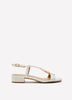 Extra Wide Width, Low Block-Heel Beaded Sandal