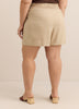 Linen Blend Pull-On Short