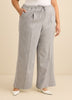 Heathered Pull-On Wide-Leg Pant