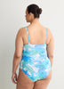 Shirred Bandeau Underwire One-Piece Swim Suit - Bleu by Rod Beattie