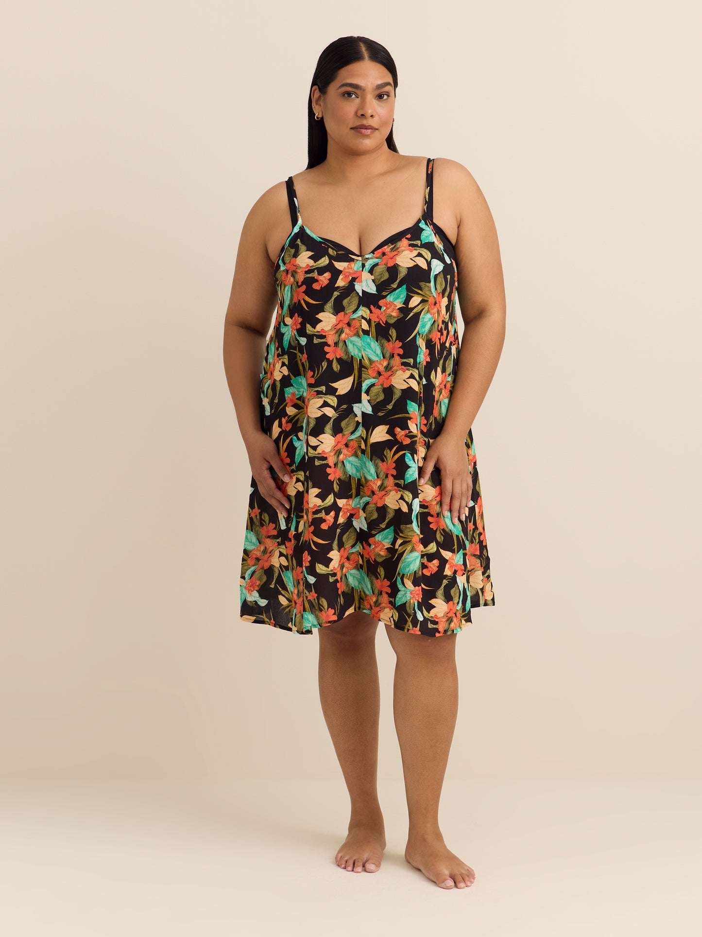 Nicole Printed Sleeveless Cover-Up Dress - Body Glove