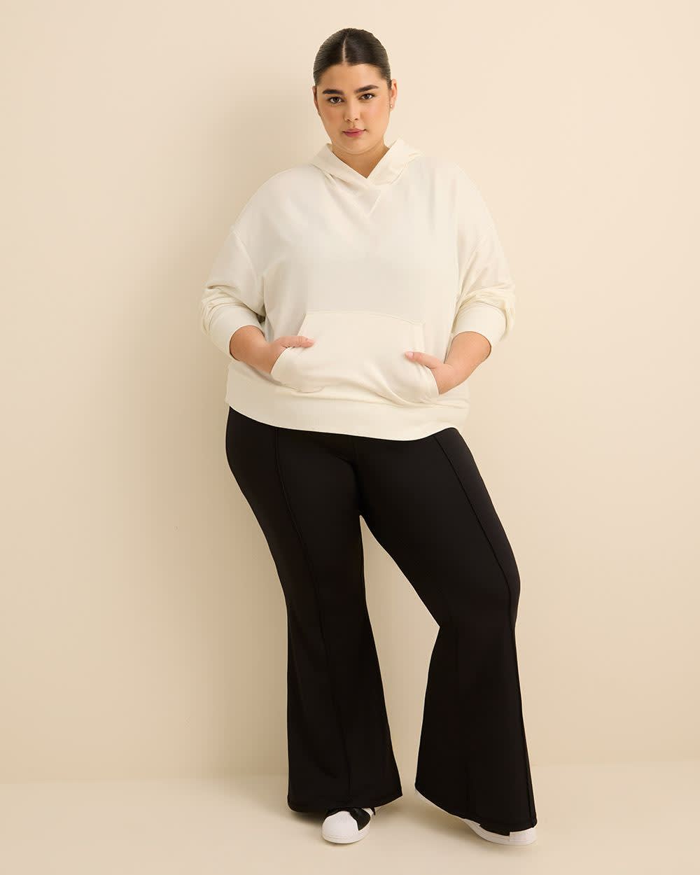 トップス Heavy Weight Wide Pullover Sweat & Pants Active Zone Hooded Plus Size Sweatshirt with Kangaroo Pocket