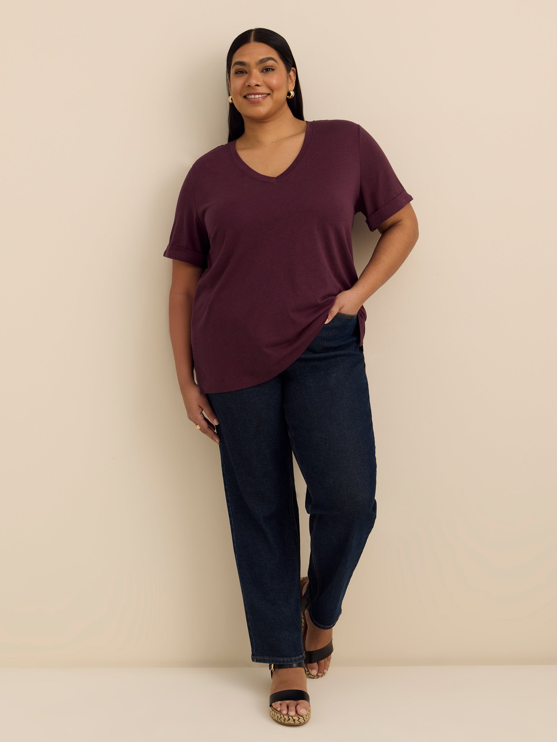 Responsible, Boyfriend-Fit Tee with Slits