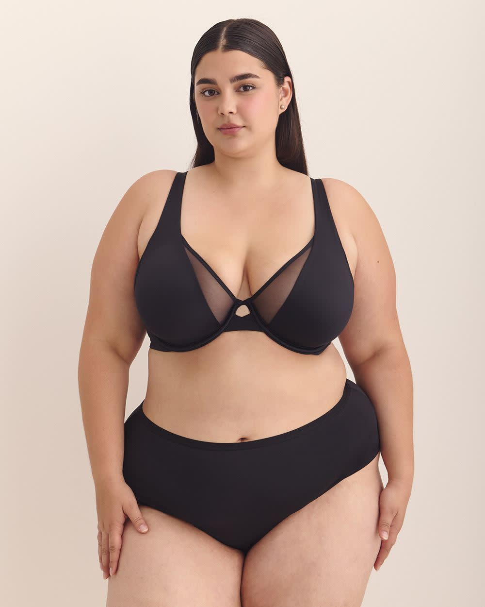 Soutien-gorge non doublé avec armatures et maille - Déesse Collection