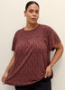 Flutter-Sleeve Knit Top with Smocked Detail