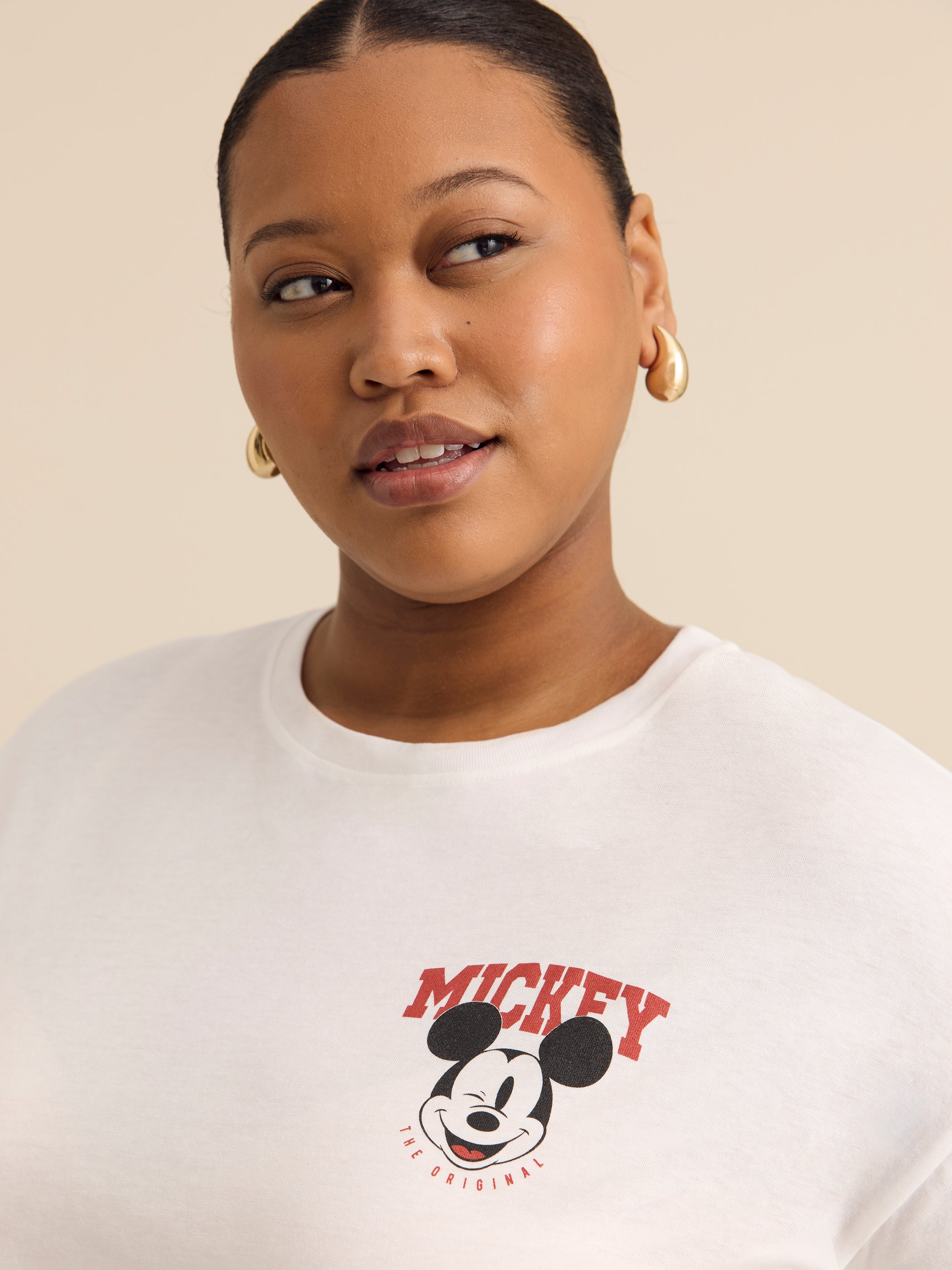 Licensed White Boxy Tee