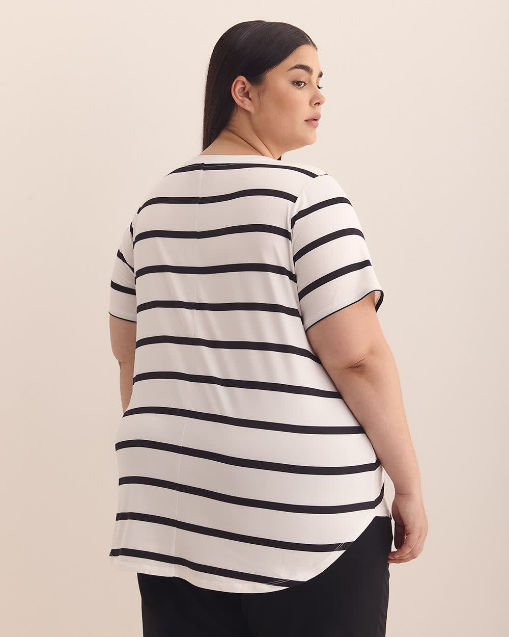 T-shirt à manches courtes et ourlet arrondi, tissu responsable - Active Zone