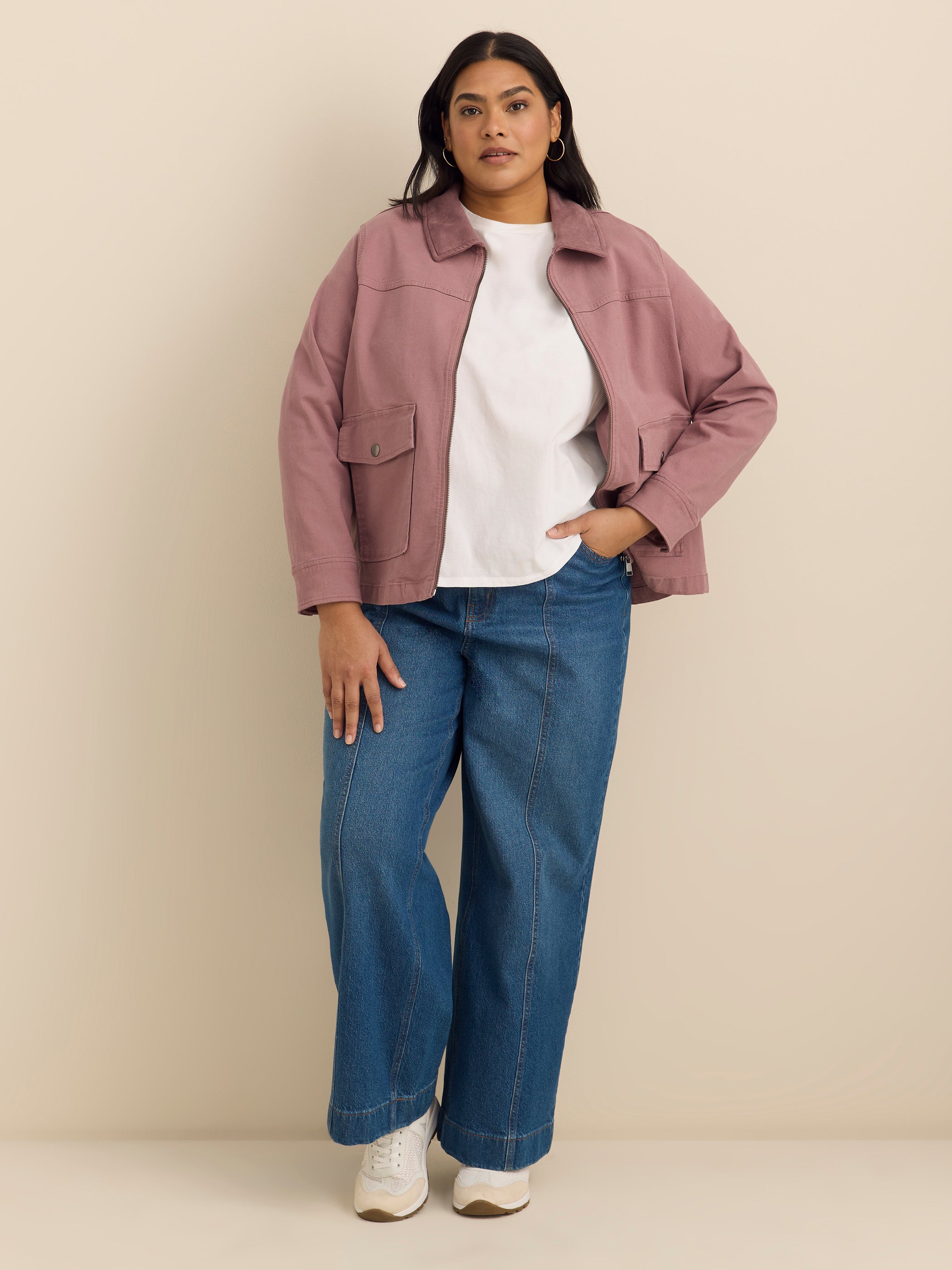 Veste utilitaire en coton délavé