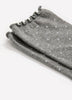 Grey Micro-Dot Crew Socks with Lettuce Edge
