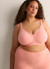 Pink Wireless Padded T-Shirt Bra with Lace - tiVOGLIO