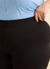 Black Fashion Legging with Crocheted Hem