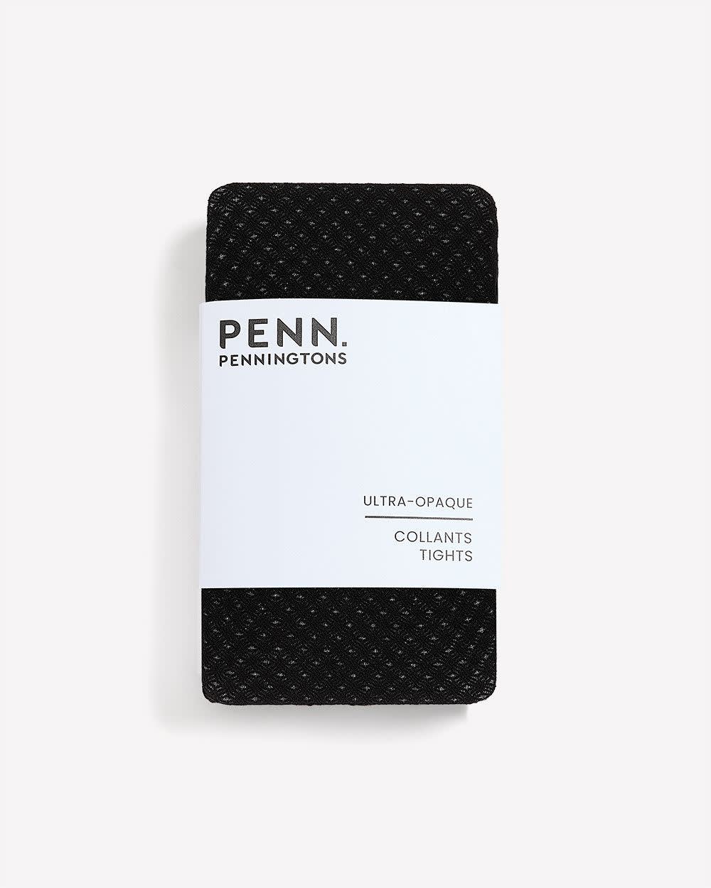 Black Fashion Tights with Mini Geometric Diamond Pattern