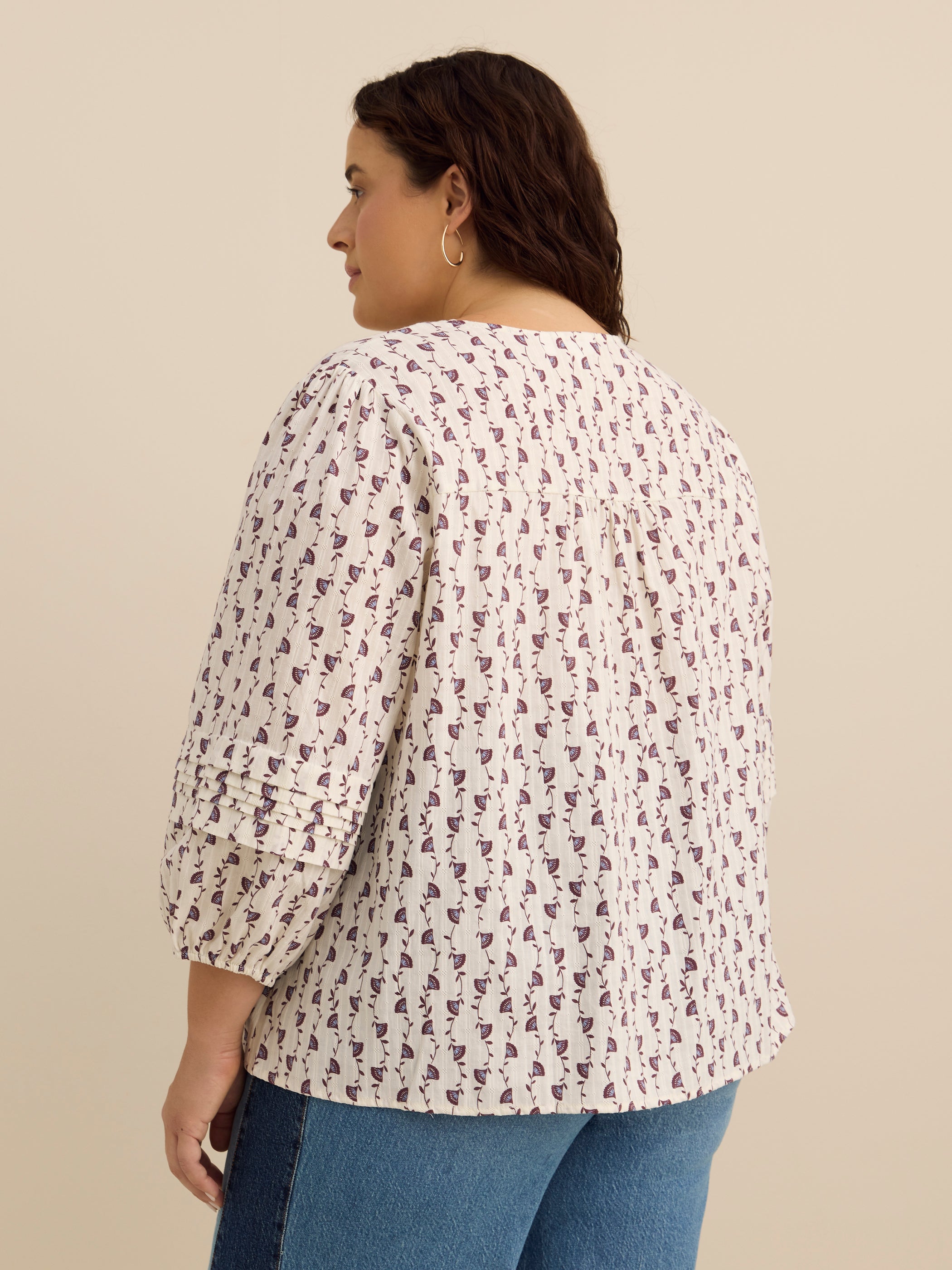 Blouse en coton avec manches ballon
