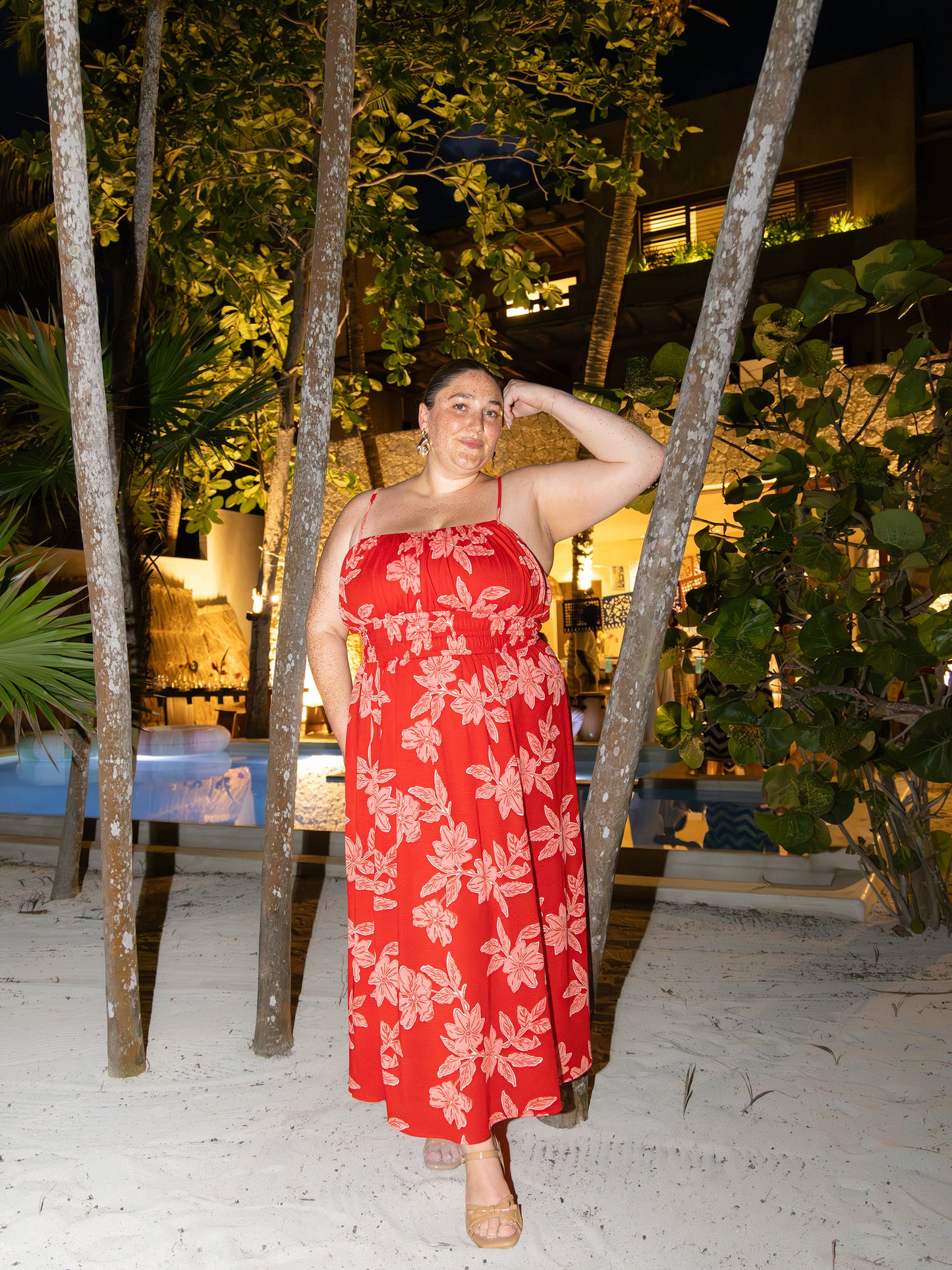 Sleeveless Smocked Waist Maxi Dress - Addition Elle
