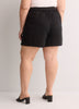 Linen-Blend Buttoned Skort