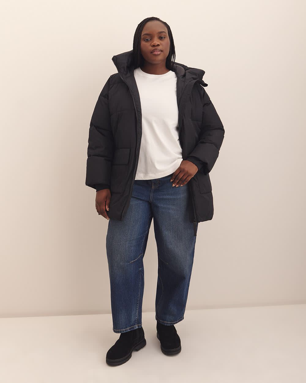 Short Hooded Puffer Jacket