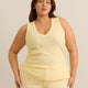 Fitted V-Neck Ribbed Knit Tank Top - Addition Elle