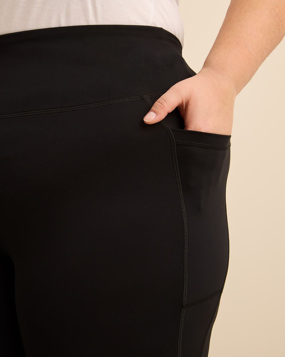 Pantalon de yoga noir, tissu responsable - Active Zone