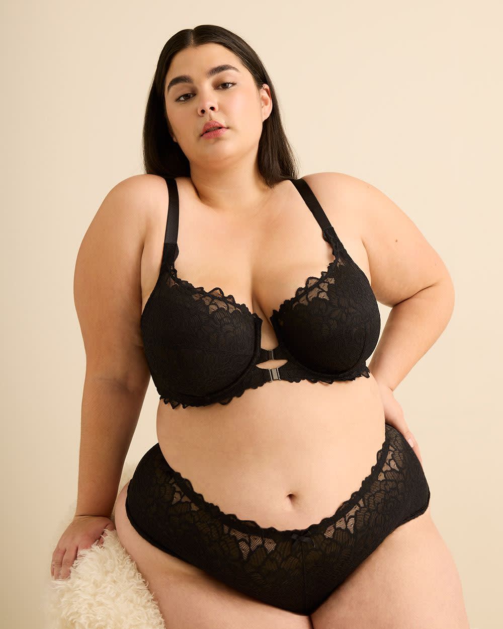 Soutien-gorge en dentelle à fermoir aimanté avant, avec armatures - Déesse Collection