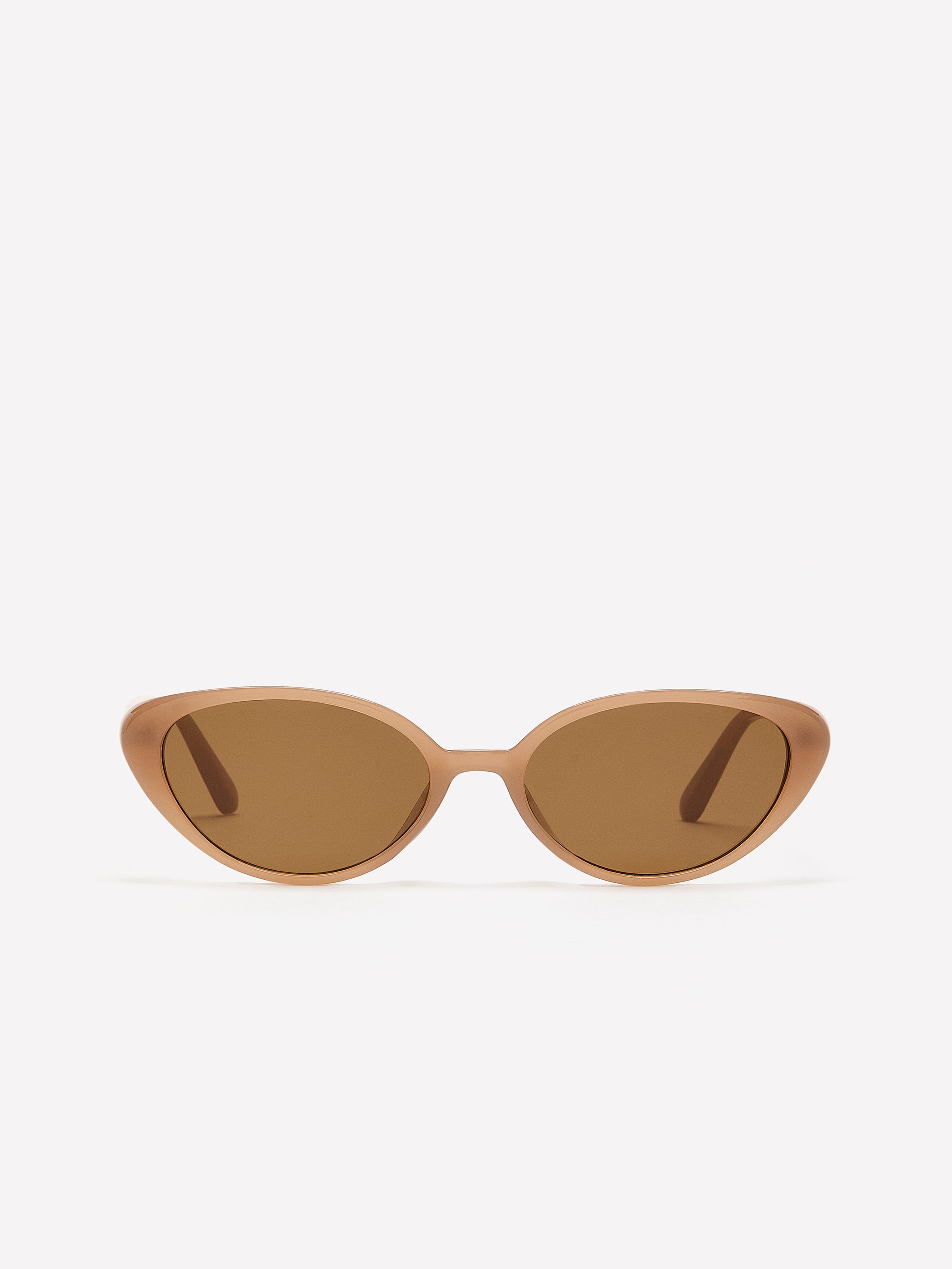 Beige Cat-Eye Sunglasses
