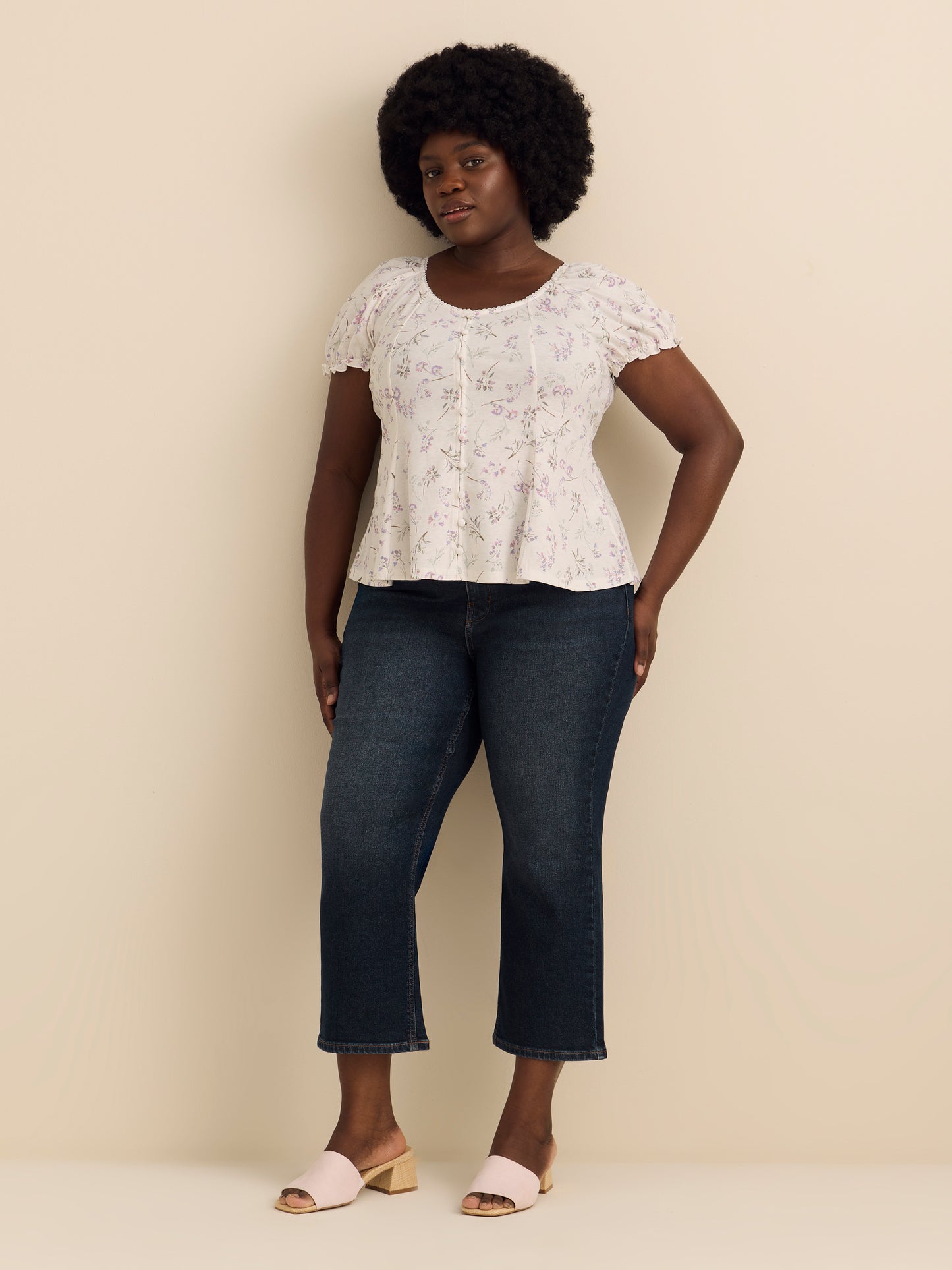 Haut évasée à manches bouffantes - Addition Elle